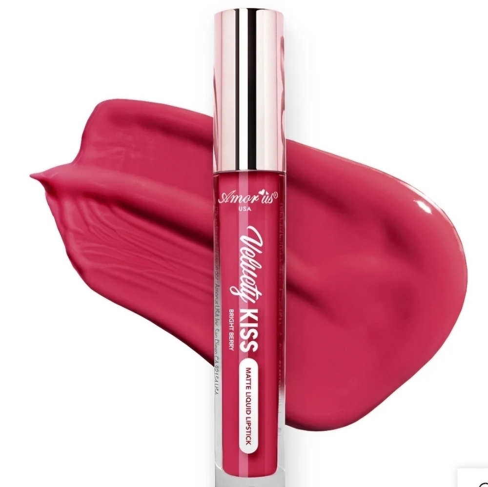 Velvety Kiss Matte Liquid Lipstick, Bright Berry, NIB, Never Opened